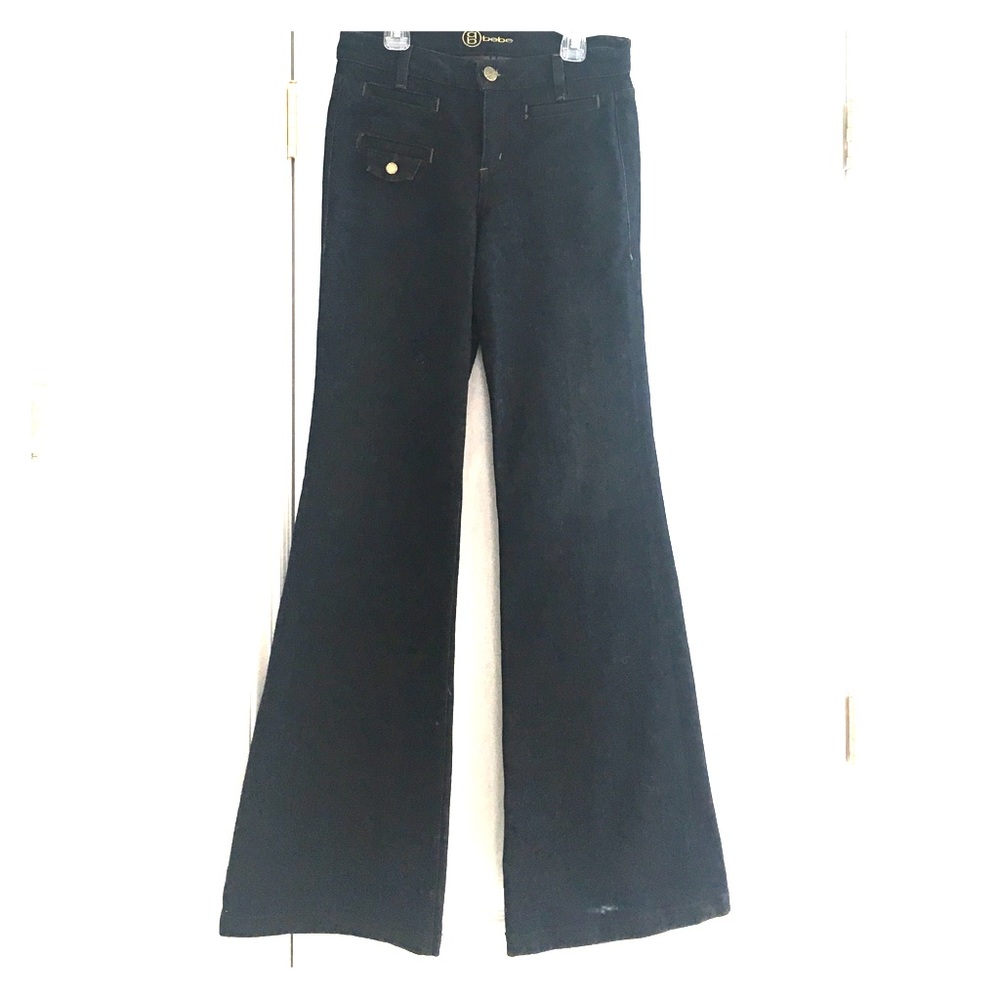 Bebe 70’s Style High Waisted Bell Bottom Jeans